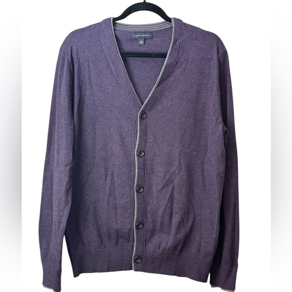 Banana Republic Purple Cardigan Sweater V-Neck Long Sleeve - Picture 1 of 5